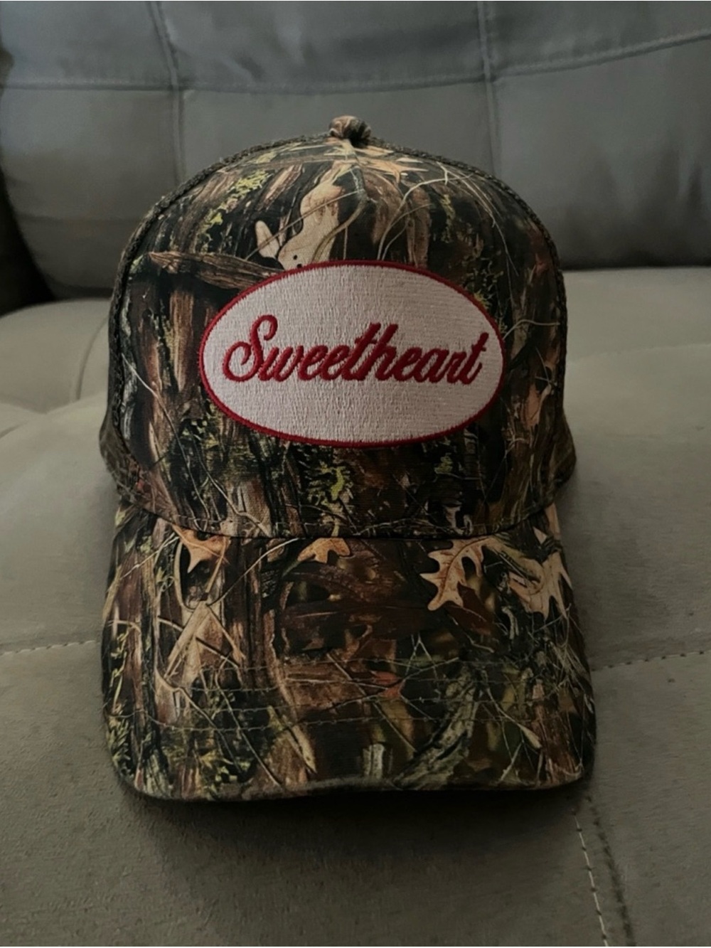 Camo “Sweetheart” Baseball Cap/hat - Brown & Green